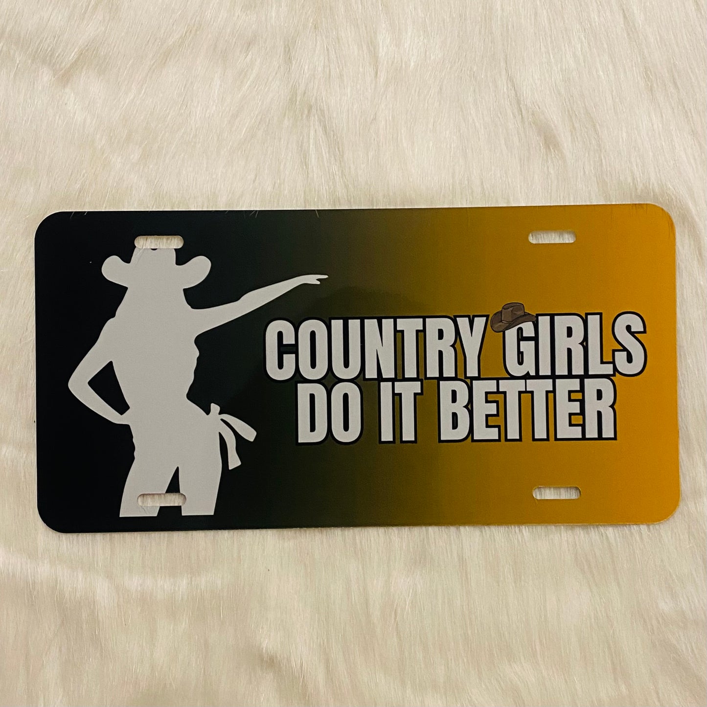 Country Girls Do It Better License Plate