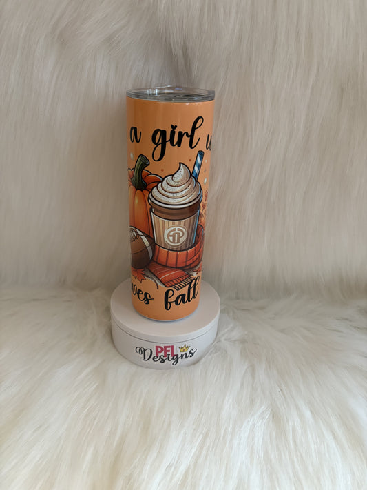 Just a Girl Who Loves Fall Tumbler