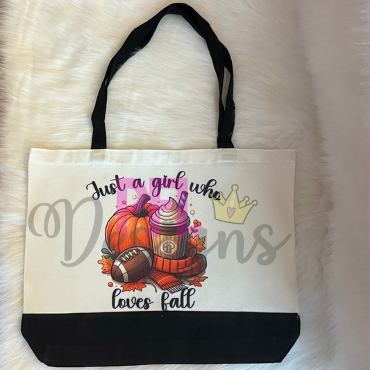 Just a Girl Who Loves Fall Tote Bag